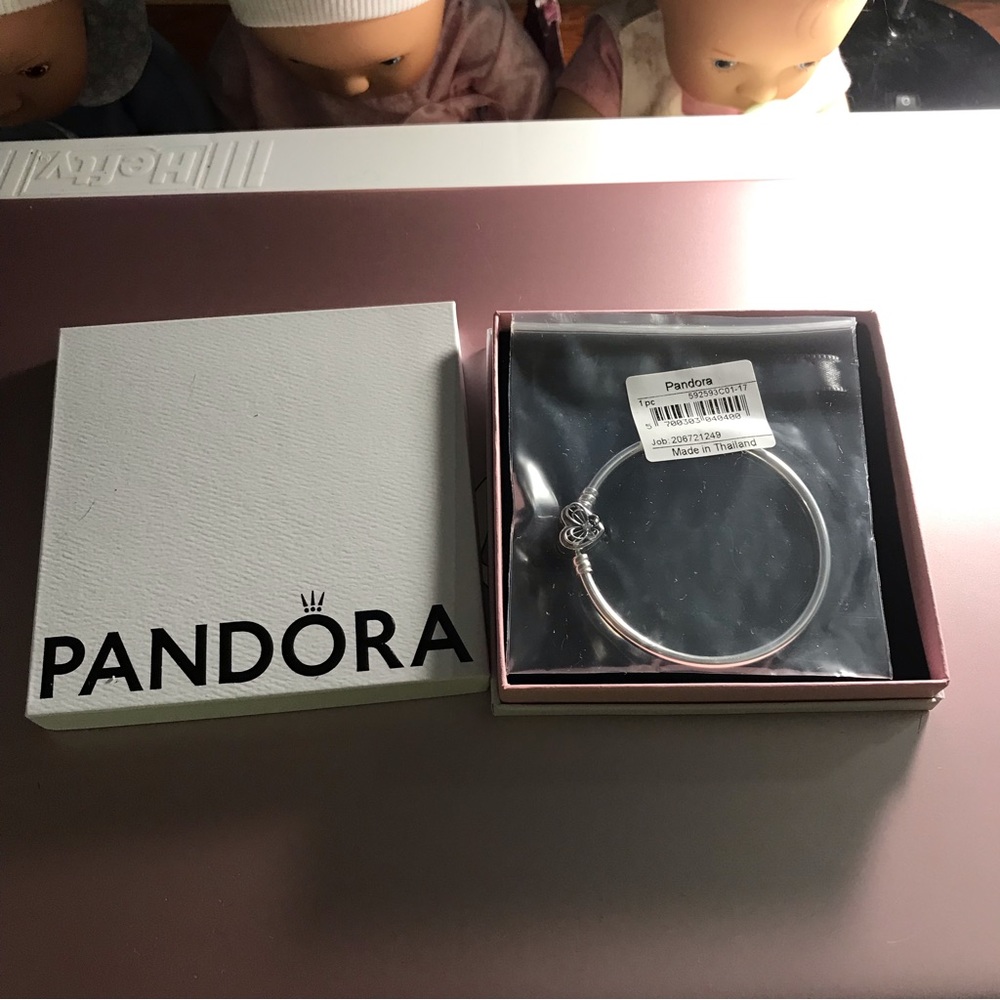 *Sale* Pandora Sterling Silver Bangle Bracelet 6.7”